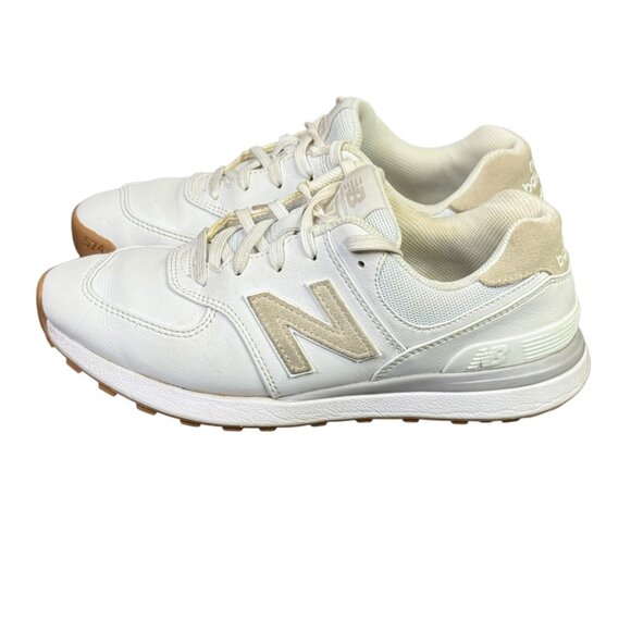 New Balance Shoes - New Balance 574 v2 Greens Golf Shoes Womens 7 D White Sneakers Athletic Comfort